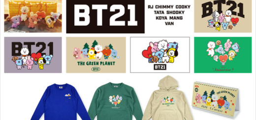 「BT21」イオン限定Tシャツ、トレーナー、パーカー、卓上カレンダー全１３種類発売！グッズ販売・取扱い店舗